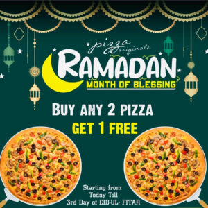 Buy any 2 Pizza get 1 free